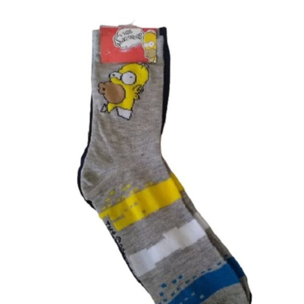 Men's Simpsons Socks, 3 pair: Homer, Bart, Flanders. sized 6-12